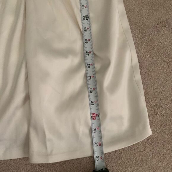 NWT Anthropologie BHLDN Maya Long-Sleeve Twist Satin Mini Dress Ivory - Picture 16 of 16